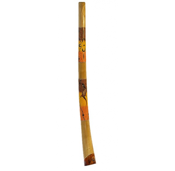 Didgeridoo en Teck - Peint à la Main - 130cm - ROOTS