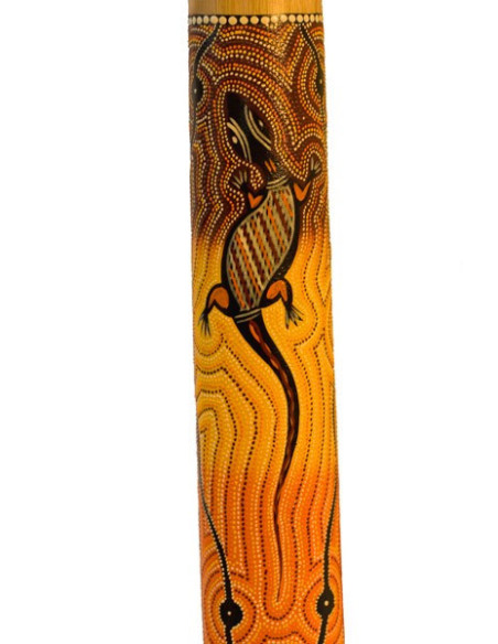 Didgeridoo en Teck - Peint à la Main - 130cm - ROOTS