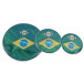 Drumhead - prismatic - 14 in - Brazilian flag - Contemporãnea
