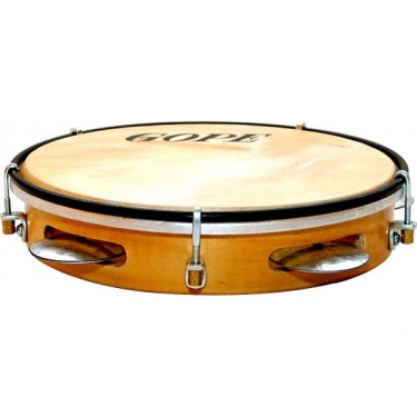 Pandeiro 10" - Wood & natural skin - Gope