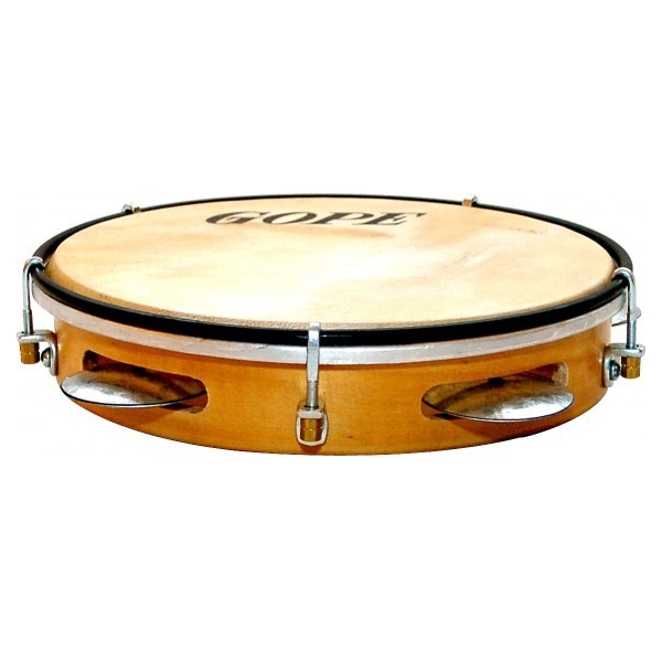 Pandeiro 10" - Wood & natural skin - Gope