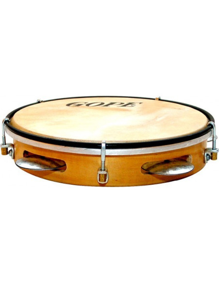 Pandeiro 10" - Bois & peau naturelle - Gope