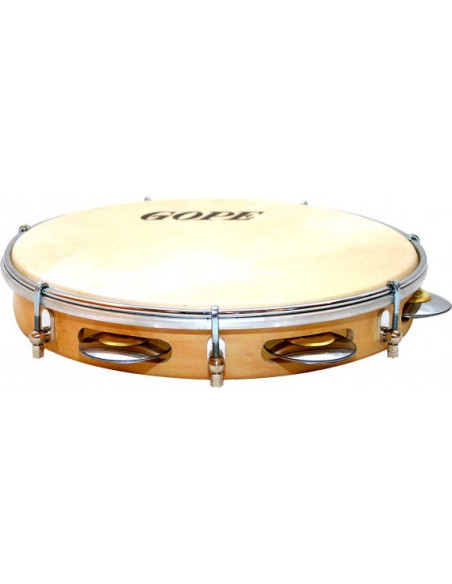 Pandeiro 10" - Peau de chèvre - Pro - Gope - cymbalettes laiton chromé