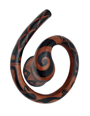 Didgeridoo cor Maori - Baked wood - DO