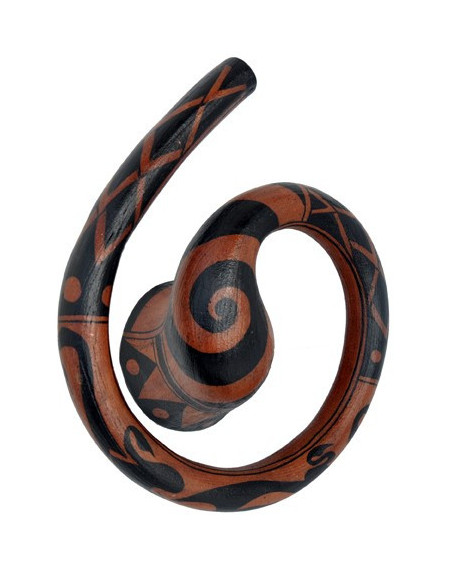 Didgeridoo cor Maori - Baked wood - DO