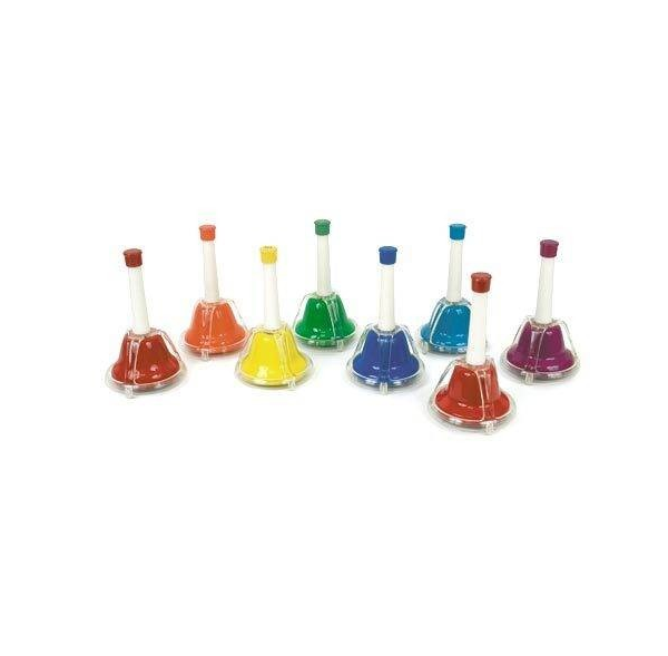 Cloche à main en platique à secouer - Jeu de 8 cloches - Gamme diatonique