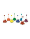 Cloche à main en platique à secouer - Jeu de 8 cloches - Gamme diatonique