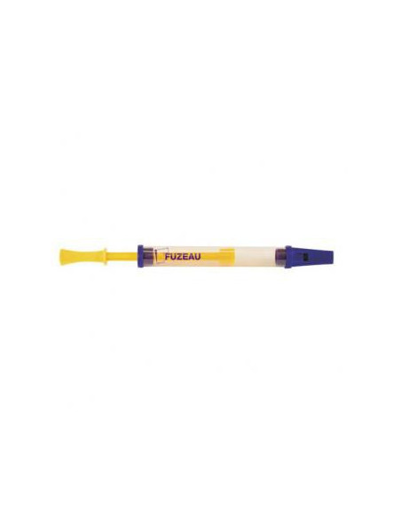 Flûte à coulisse en plastique - modèle transparent jaune & violet 