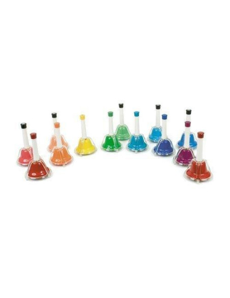 Cloche à main en platique à secouer - Jeu chromatique