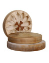 Tambour chamane - Native drum en peau de chèvre parcheminée - 14"