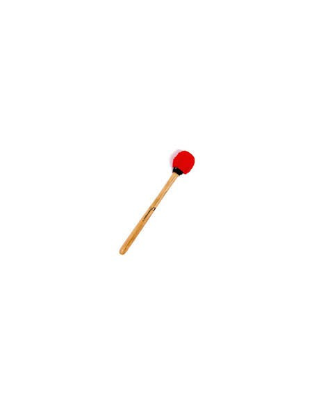 Batte de surdo - manche bois - feutrine ovale dure - Terceira - 33 cm - Macapart