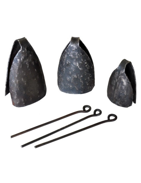 Cloche rondes pour dundun - set de 3 cloches