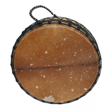Tambour gong 35" x 25 cm - Modèle double peau avec poils