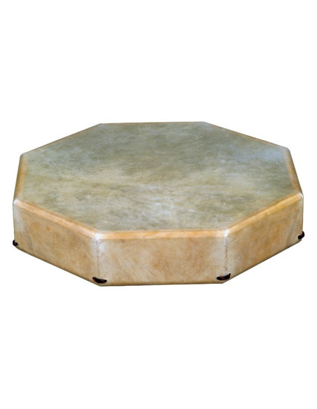 Tambour chamane octogonal  + batte - 14"