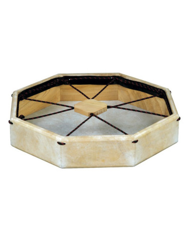 Tambour chamane octogonal  + batte - 14"