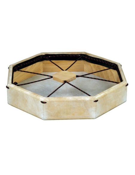 Tambour chamane octogonal  + batte - 14"