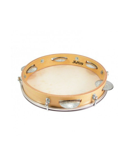 Pandeiro 10" - bois & peau naturelle - Gope