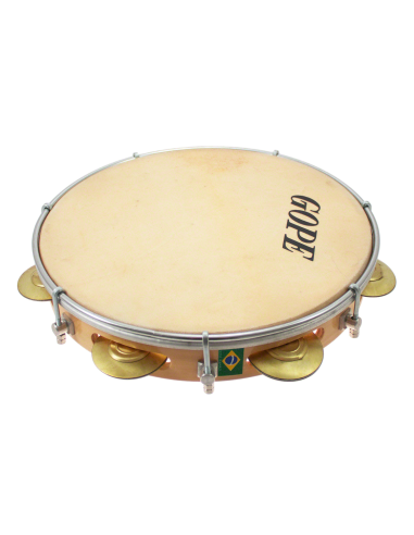 Pandeiro 10" - Peau de chèvre - Pro - Gope - cymbalettes laiton