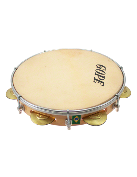 Pandeiro 10" - Peau de chèvre - Pro - Gope - cymbalettes laiton