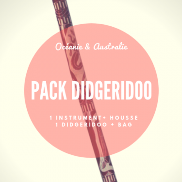 Pack Didgeridoo - Carved bamboo and bag