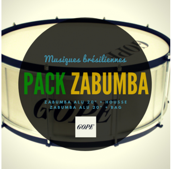 ZA2020AL-HBK - 20" Alu Zabumba Black Hoop - 20cm Depth