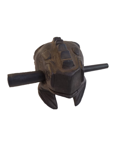 Grenouille Guïro en bois noir - 6 cm