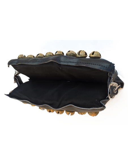 Bracelet de cheville (3 rangées sur cuir avec boucle) - La paire