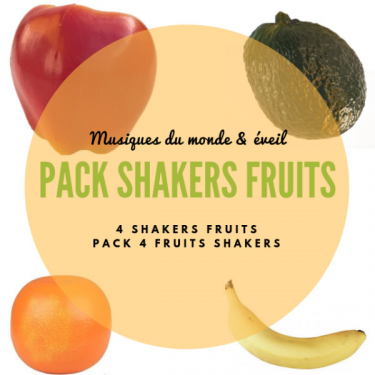 Pack 4 shakers fruits - Roots Percussions