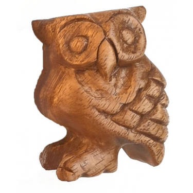 Wooden owl bird calls and sounds - 8.5 cm