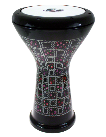 Derbouka Egypte Alu Gravé Motifs Peints - Sawt El Ahram