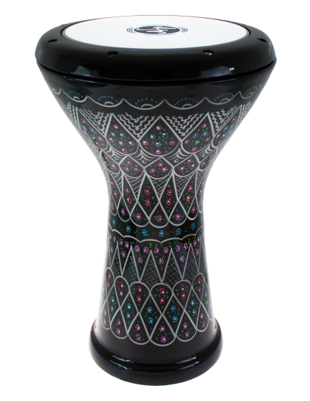 Derbouka Egypte Alu Gravé Motifs Peints - Sawt El Ahram