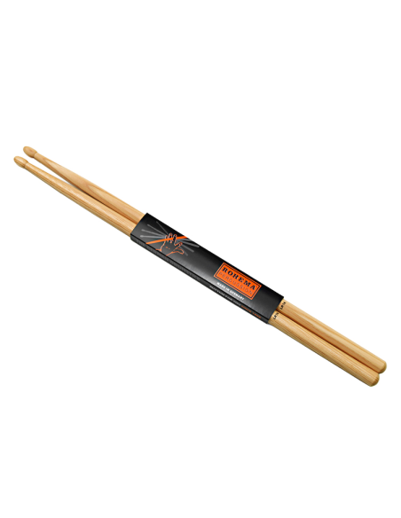 Baguette de batterie Light Rock 7A Hickory - la paire - ROHEMA