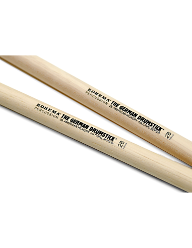 Baguette de batterie Natural 2B Hickory - la paire - ROHEMA