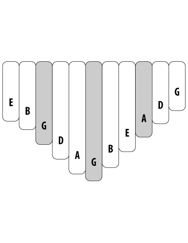 Kalimba sur table Junior Celeste Pentaonique 11 notes - H. Tracey