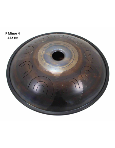 Steel Tongue Drum 9 notes - 18" - F Minor 432Hz 4 - SWD