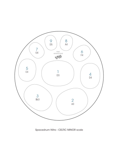 Spacedrum Nitro 9 notes - 55 cm - CELTIC Minor
