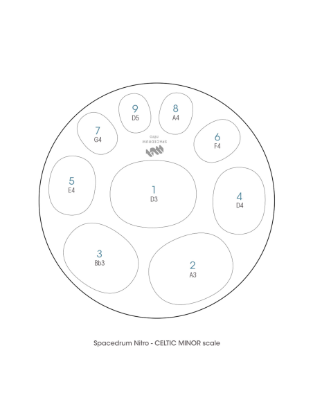 Spacedrum Nitro 9 notes - 55 cm - CELTIC Minor