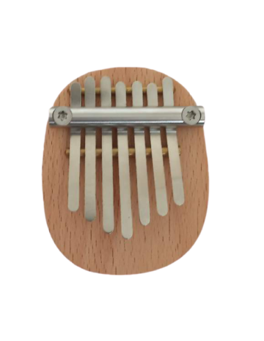 Mini kalimba (sanza) sur table - 7 lames + poche - Roots