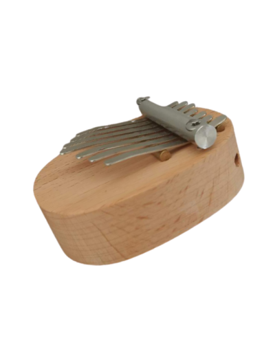 Mini kalimba (sanza) sur table - 7 lames + poche - Roots