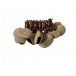 Crécelle (bracelet) pangi blanc montée sur élastique - ROOTS