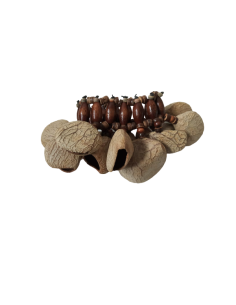 Crécelle (bracelet) pangi blanc montée sur élastique - ROOTS 2